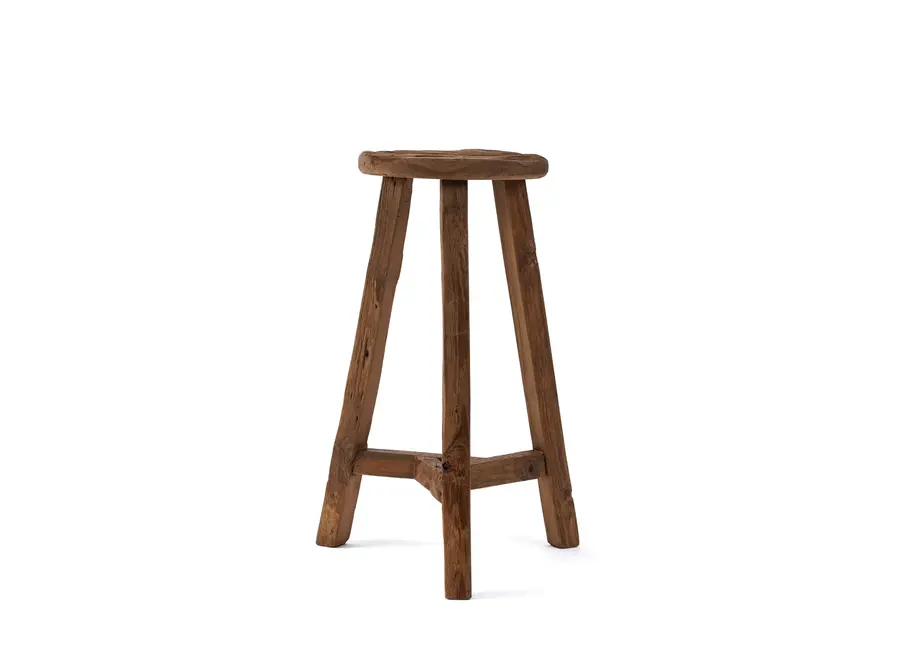 Don Benito Rustikaler Hocker - Hocker aus Teakholz