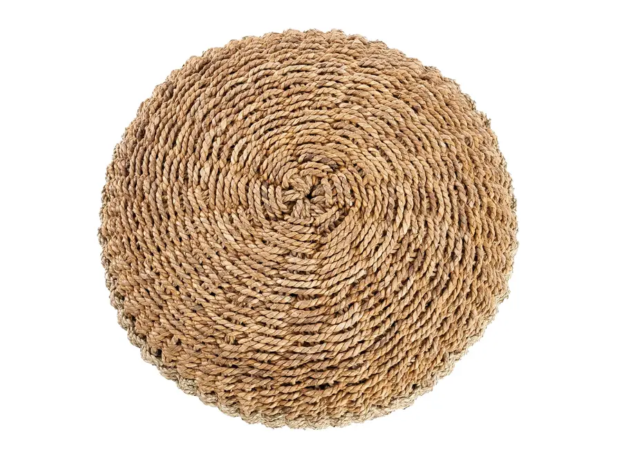 Albufera-Seegras-Pouf – handgefertigter Ottoman mit Motiv