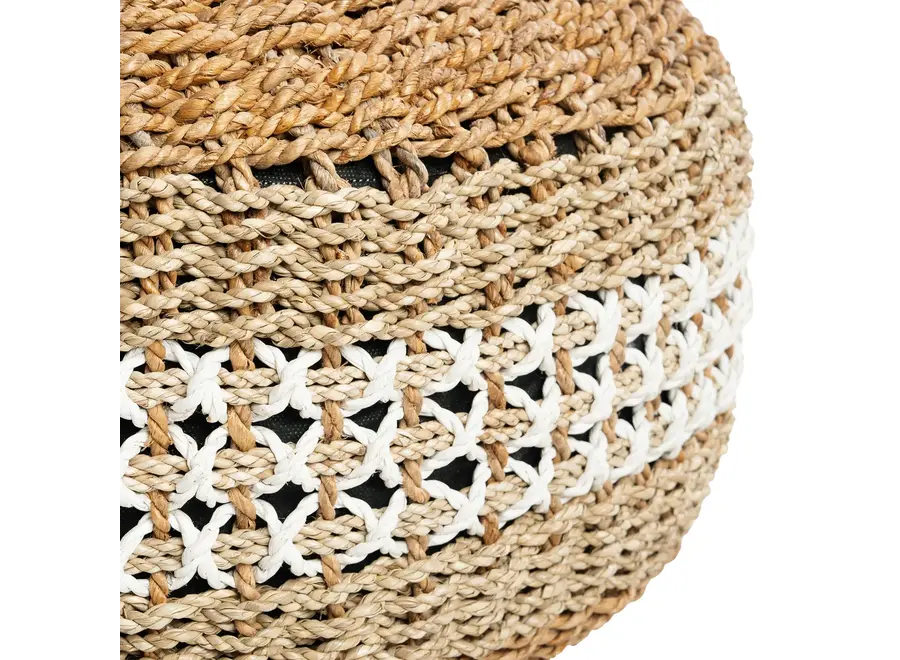 Albufera-Seegras-Pouf – handgefertigter Ottoman mit Motiv