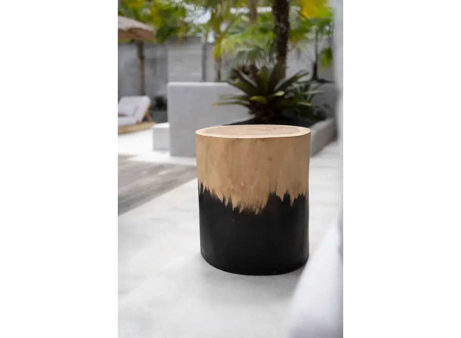 Zahara de la Sierra Truhentisch - Dip Dye Hocker