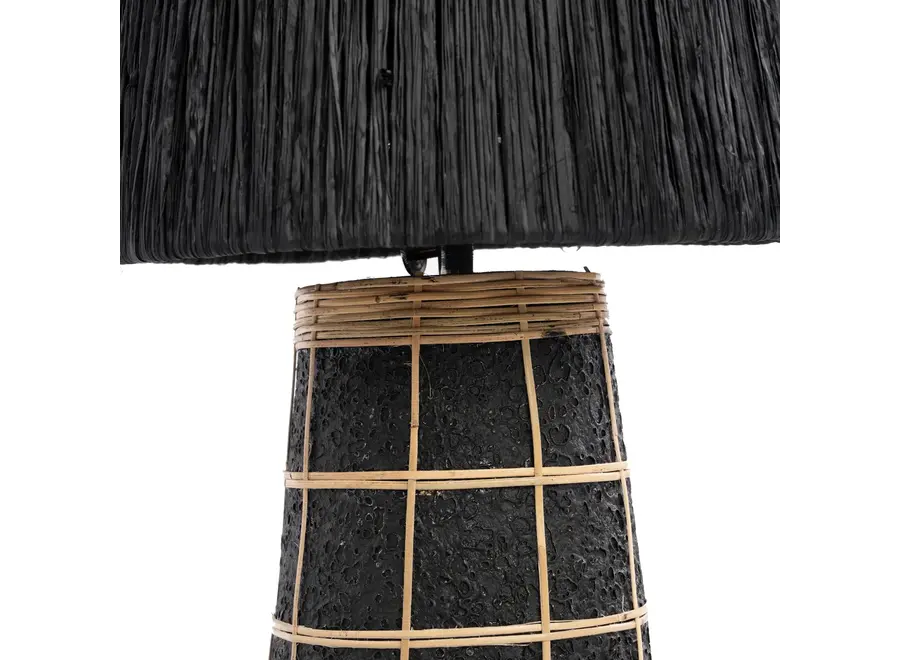 RetiroNaxos Terra Tischlampe - Terrakotta und Rattan Tischlampe
