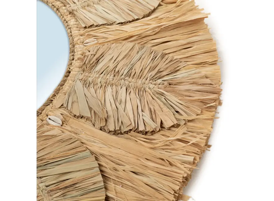 Albufera Raffia Elegance Spiegel - Künstlerischer Dekorspiegel
