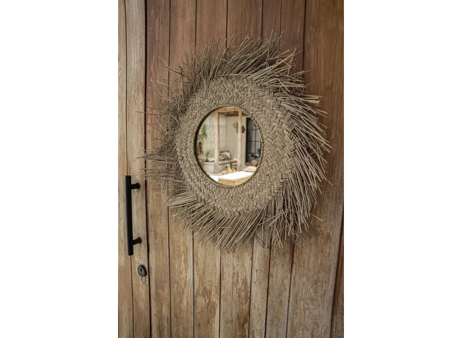 Cudillero Wandspiegel - Rattan-Wandspiegel