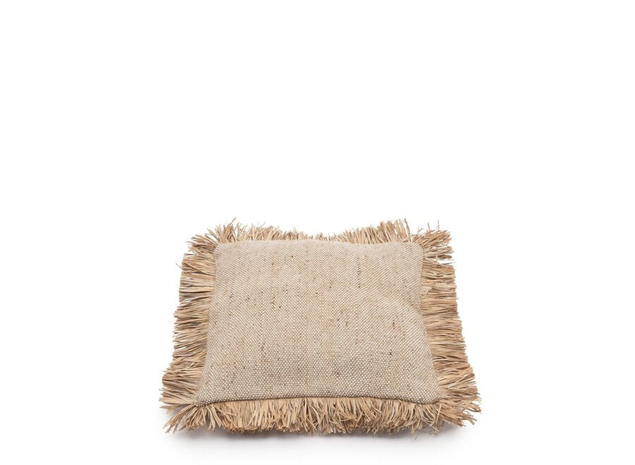 Alhambra Raffia Fransenkissen - Dekokissen