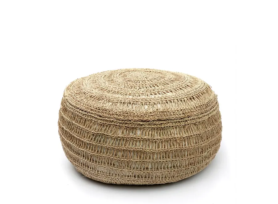 Cabo de Gata Texture Pouf – Seegras-Pouf