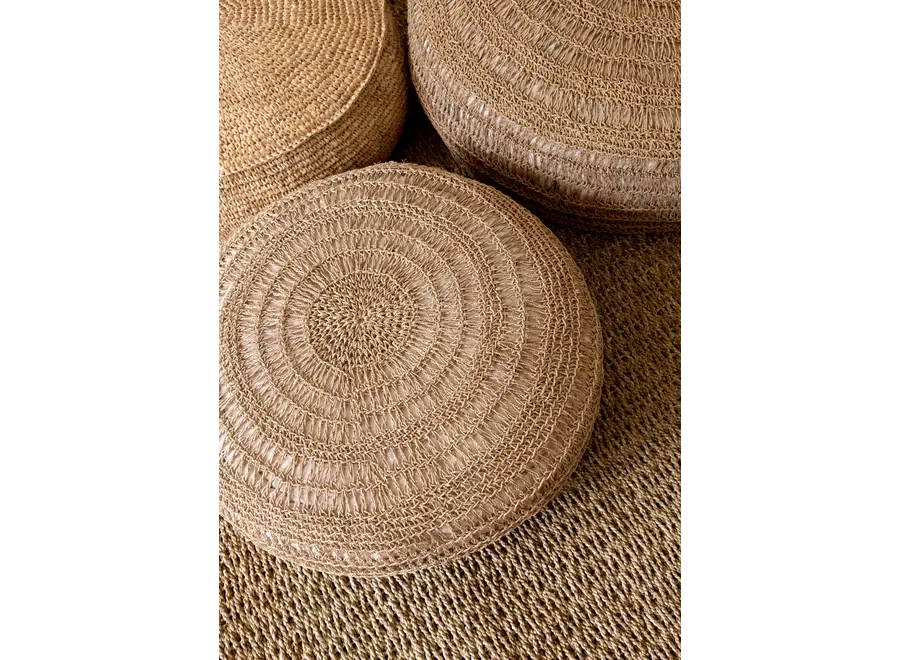 Cabo de Gata Texture Pouf – Seegras-Pouf