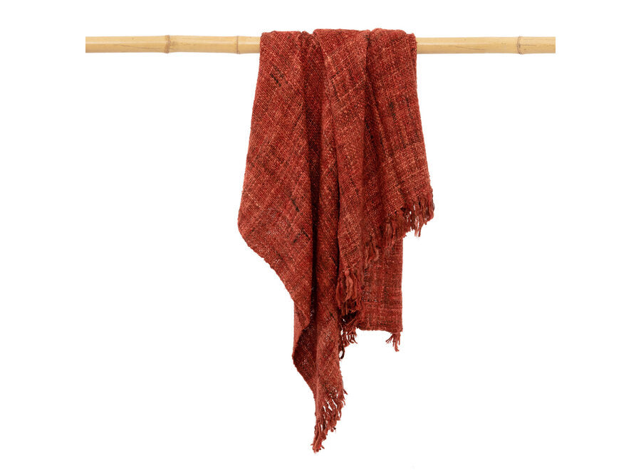 Alhambra Luxe Cotton Plaid - Handgewebtes Baumwollplaid mit Fransen