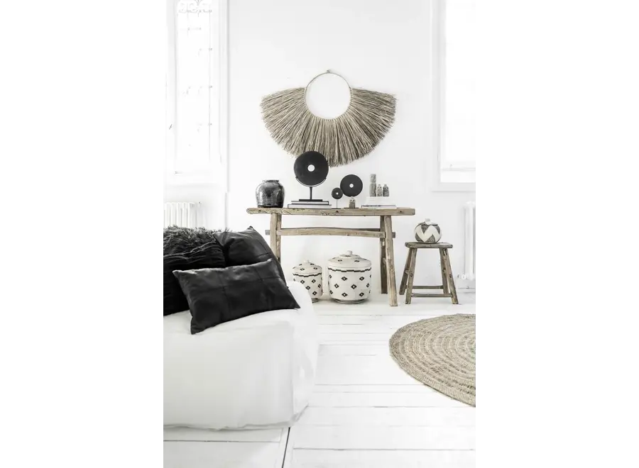 Calpe Chic Kissen - Schwarzer Lederakzent
