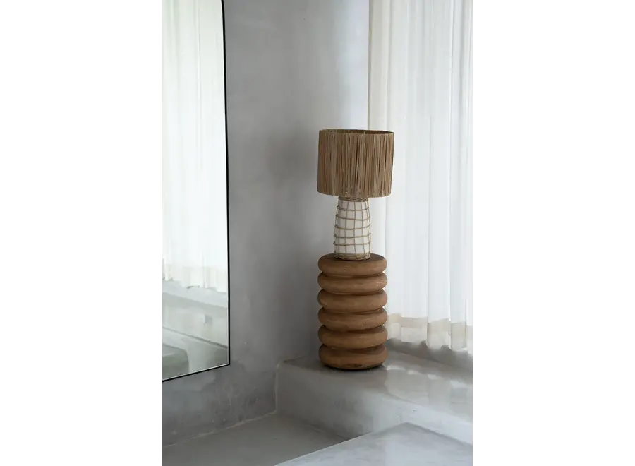 Vejer Grass Lamp - Tischlampe aus Terrakotta und Rattan
