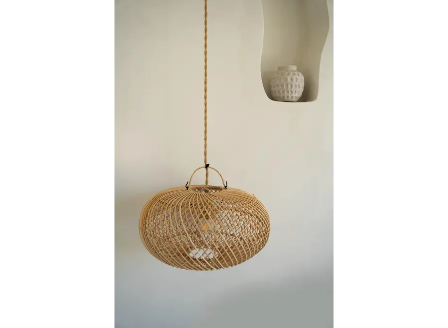 Aranjuez Rattan Radiance Pendelleuchte - Rattan Kugelleuchte