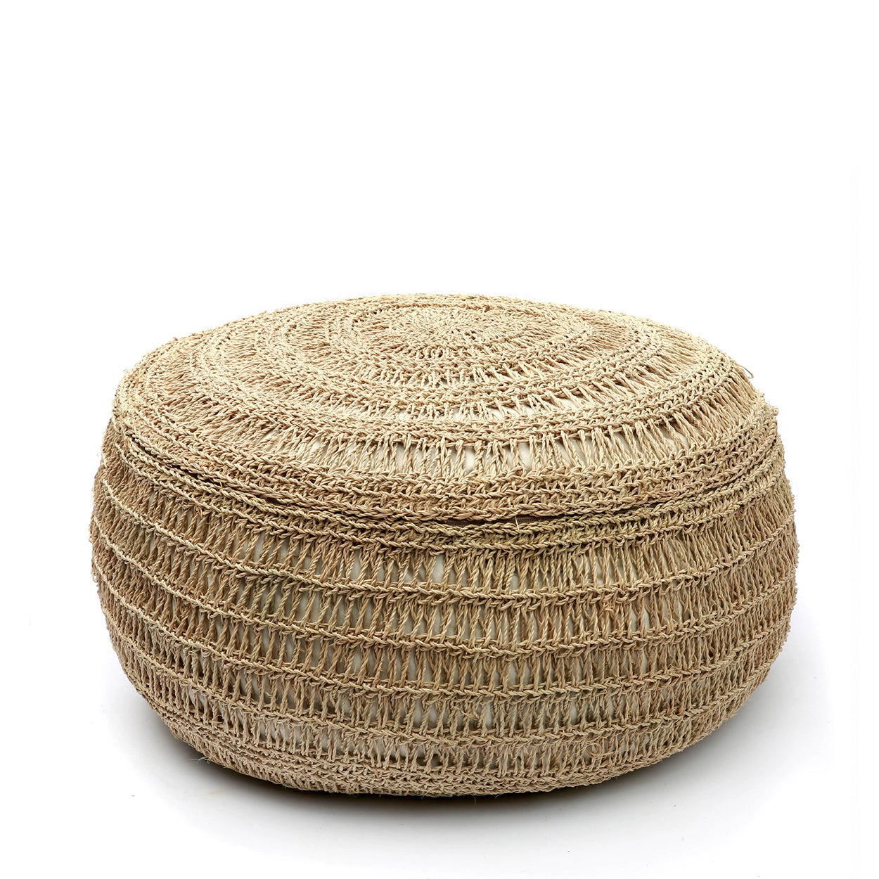 Cabo de Gata Texture Pouf – Seegras-Pouf