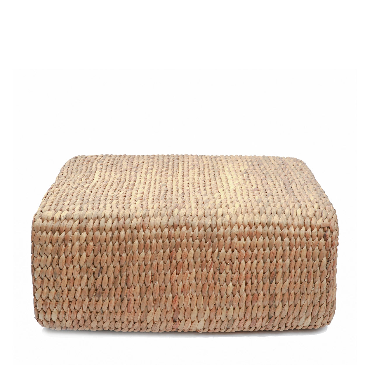 Albufera Natur Quadratischer Pouf - Ottomane aus Wasserhyazinthe