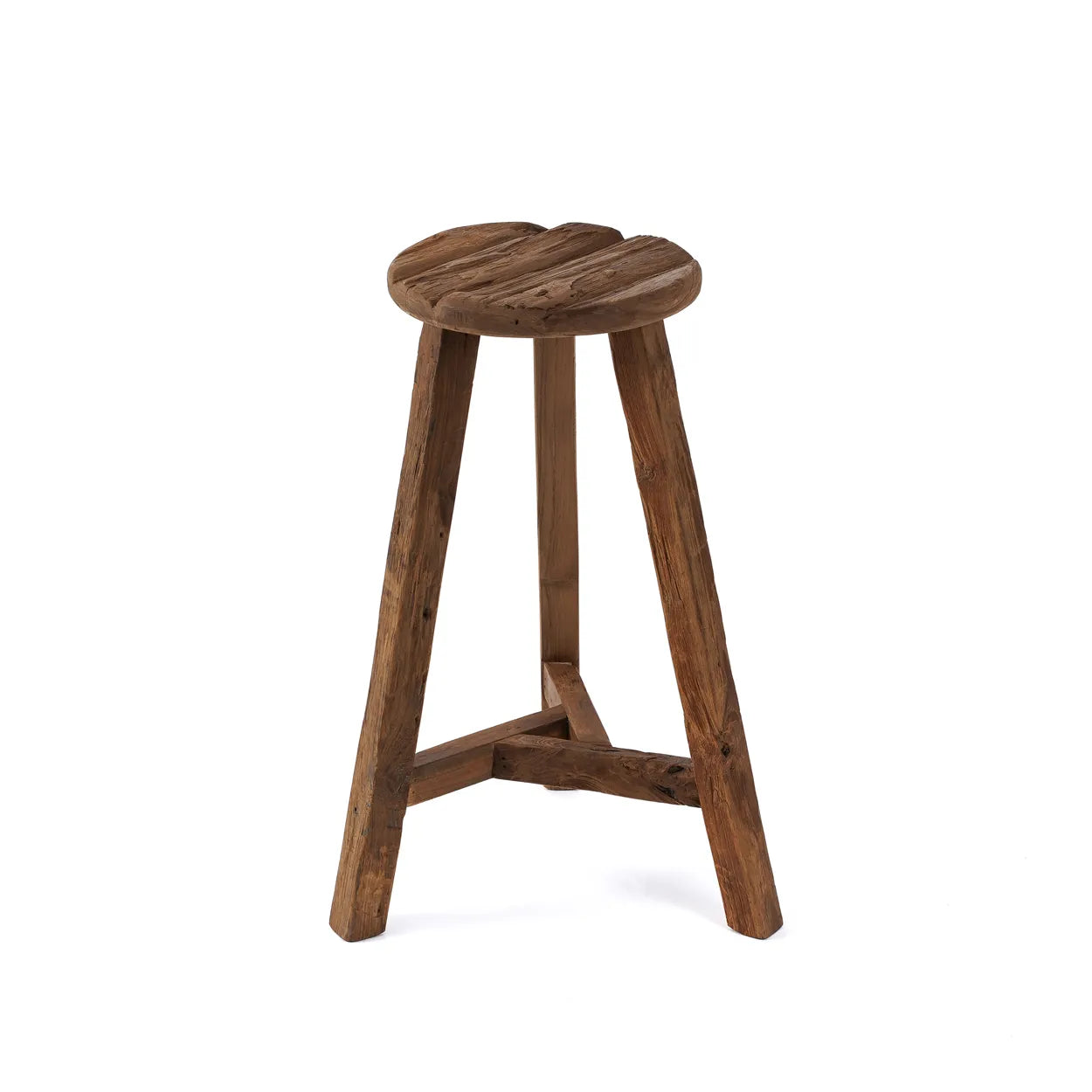 Don Benito Rustikaler Hocker - Hocker aus Teakholz
